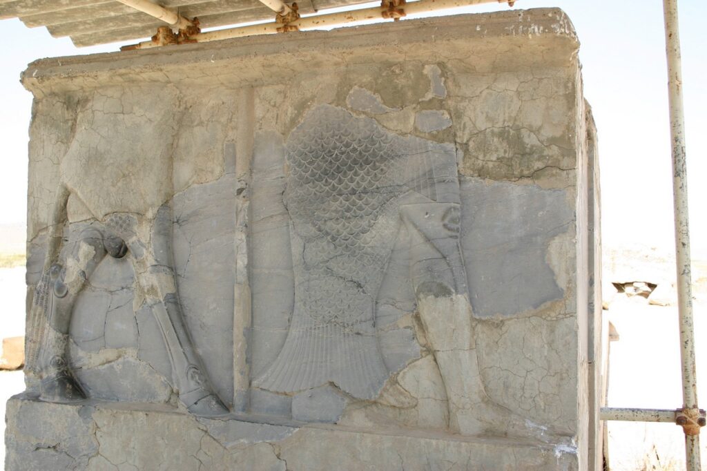 Kusarikku Bullman & Apkallu sage from Assyrian culture in Pasargadae